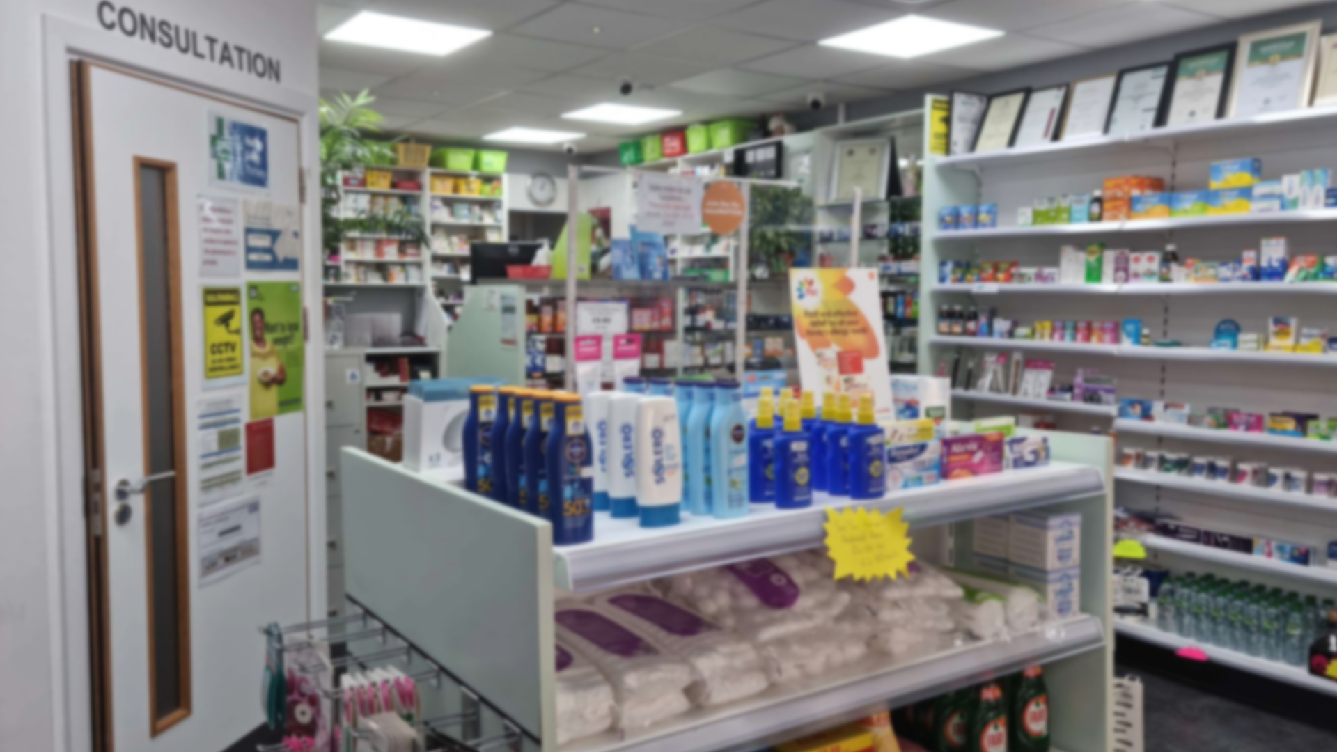 Healthcare products inside SN Plus Pharmacy